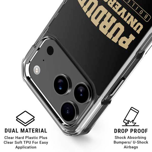 Purdue University Boilermakers Bold iPhone 18 Pro Clear Case