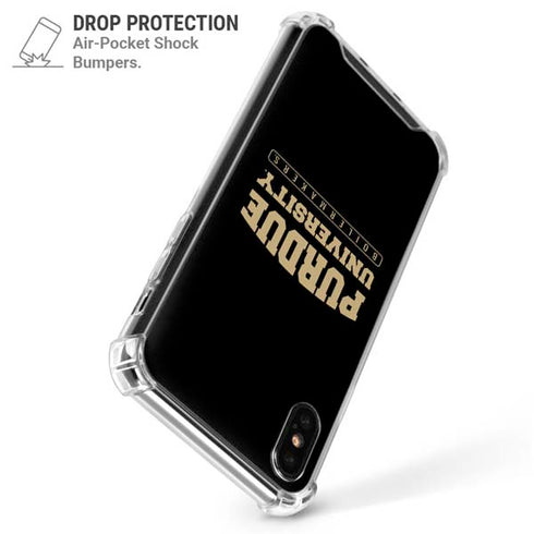 Purdue University Boilermakers Bold iPhone X/XS Clear Case