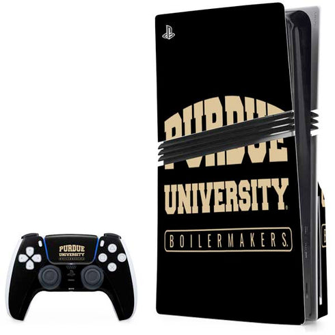 Purdue University Boilermakers Bold PS5 Pro Disk Bundle Skin