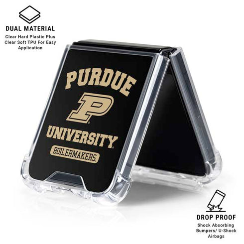 Purdue University Boilermakers Galaxy Z Flip6 Clear Case