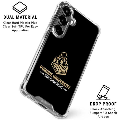 Purdue University Boilermakers Signature Logo Galaxy S26 Plus Clear Case