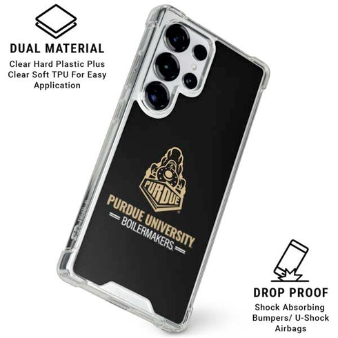 Purdue University Boilermakers Signature Logo Galaxy S26 Ultra Clear Case
