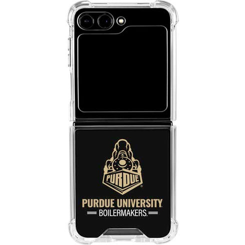 Purdue University Boilermakers Signature Logo Galaxy Z Flip6 Clear Case