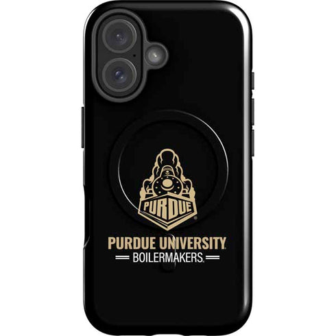 Purdue University Boilermakers Signature Logo iPhone 16 Magsafe Impact Case