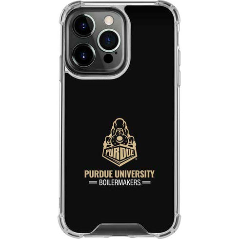 Purdue University Boilermakers Signature Logo iPhone 16 Pro Clear Case