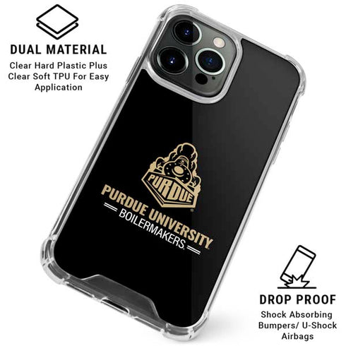Purdue University Boilermakers Signature Logo iPhone 16 Pro Clear Case