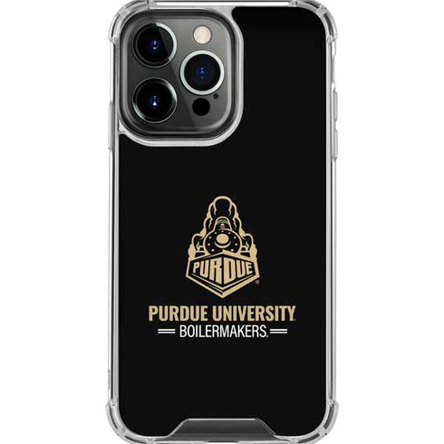 Purdue University Boilermakers Signature Logo iPhone 16 Pro Max Clear Case