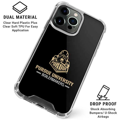 Purdue University Boilermakers Signature Logo iPhone 16 Pro Max Clear Case