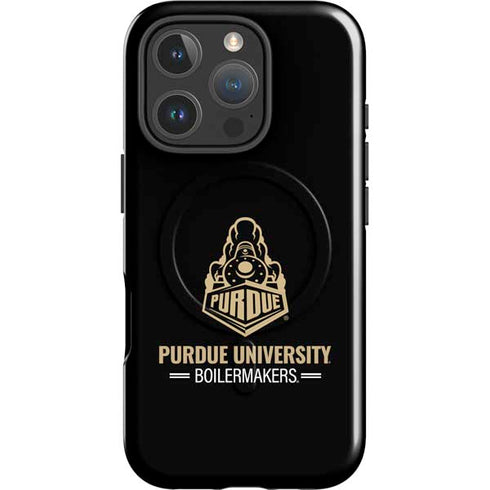 Purdue University Boilermakers Signature Logo iPhone 16 Pro Max Magsafe Impact Case