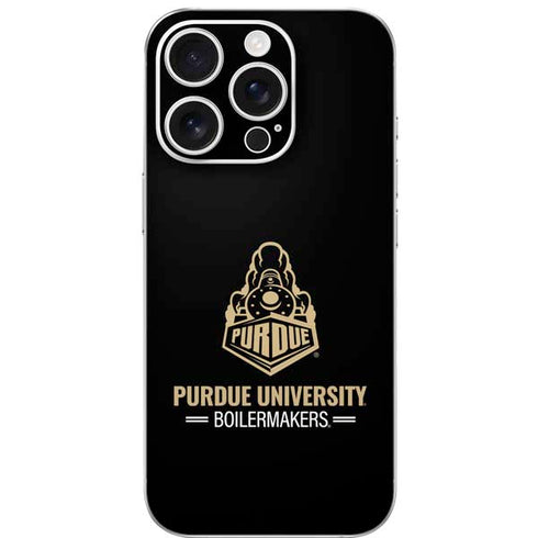 Purdue University Boilermakers Signature Logo iPhone 16 Pro Skin