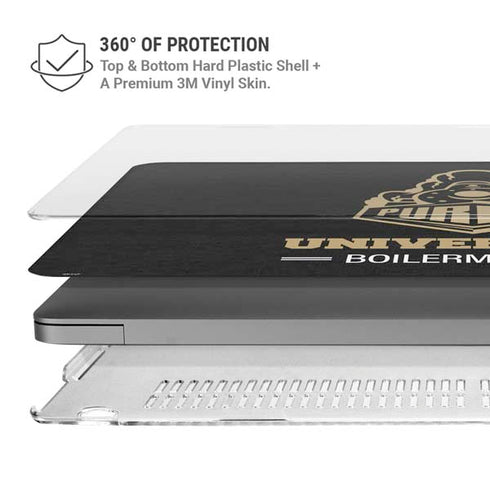 Purdue University Boilermakers Signature Logo MacBook Pro 14in (2021-24) Case plus Skin