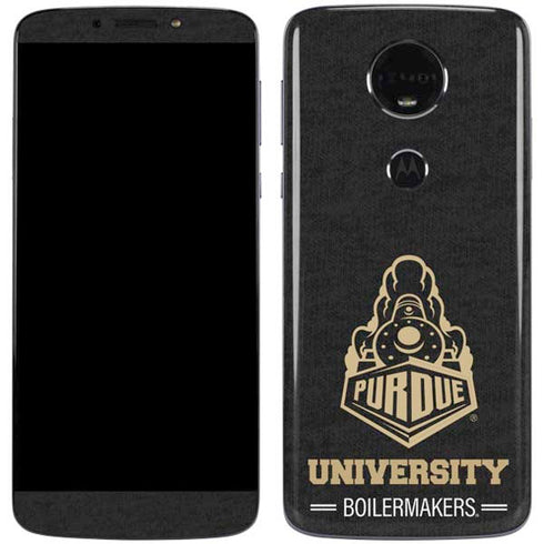 Purdue University Boilermakers Signature Logo Moto E5 Plus Skin