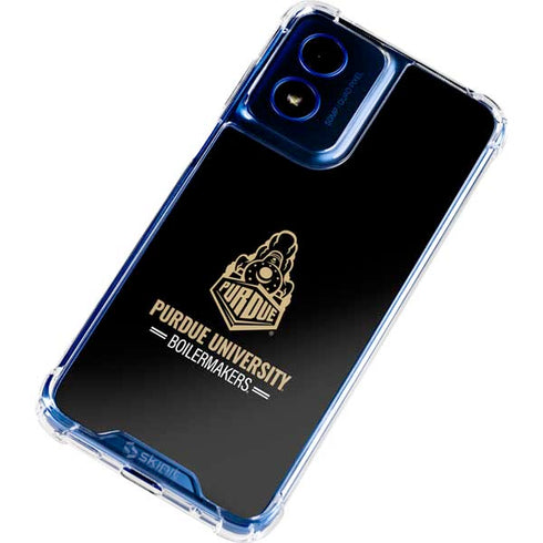 Purdue University Boilermakers Signature Logo Moto G Play 4G (2024) Clear Case