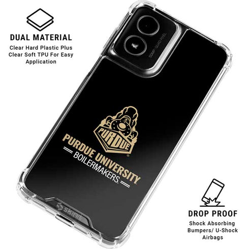 Purdue University Boilermakers Signature Logo Moto G Power 5G (2024) Clear Case