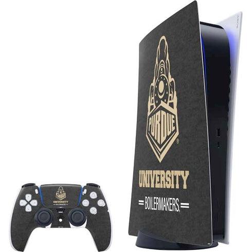 Purdue University Boilermakers Signature Logo PlayStation PS5 Skins