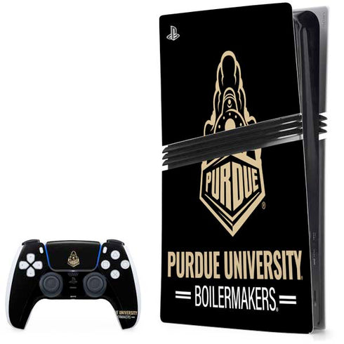 Purdue University Boilermakers Signature Logo PlayStation PS5 Skins