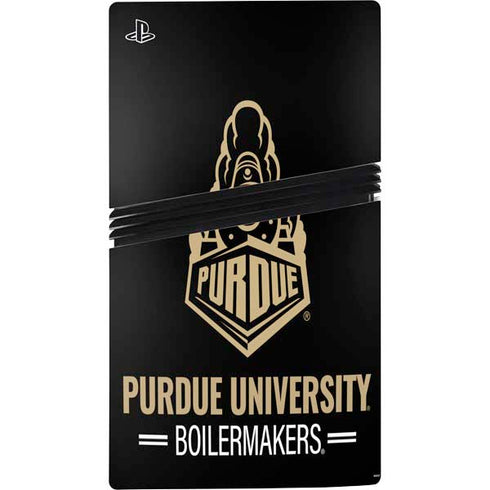 Purdue University Boilermakers Signature Logo PS5 Pro Disk Console Skin