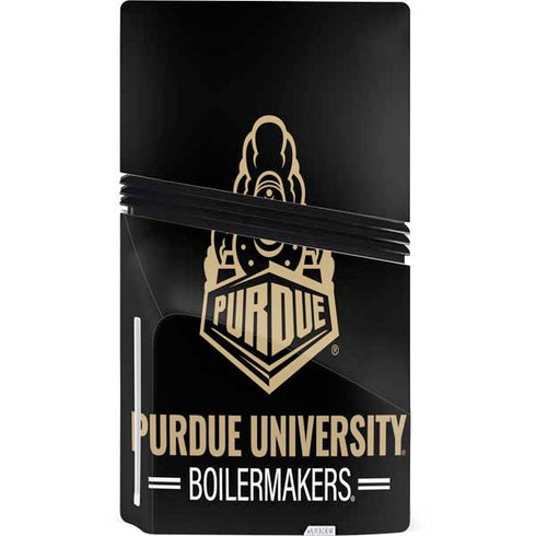 Purdue University Boilermakers Signature Logo PS5 Pro Disk Console Skin
