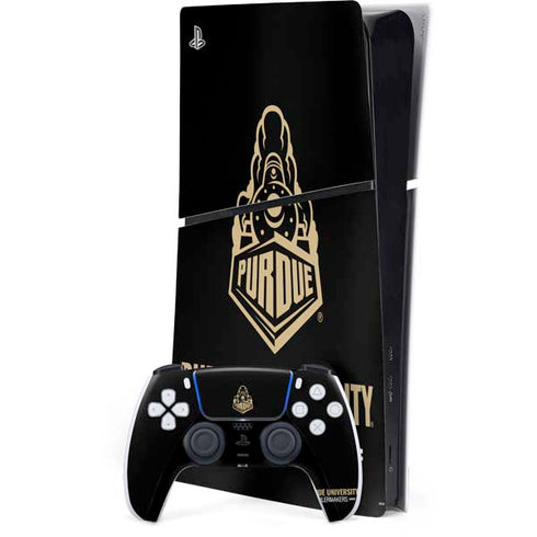 Purdue University Boilermakers Signature Logo PlayStation PS5 Skins