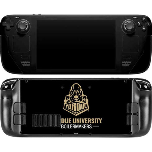 Purdue University Boilermakers Signature Logo Steam Deck Handheld Gaming Computer OLED Skin