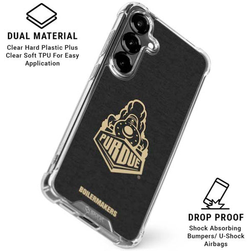 Purdue University Signature Logo Galaxy S26 Clear Case
