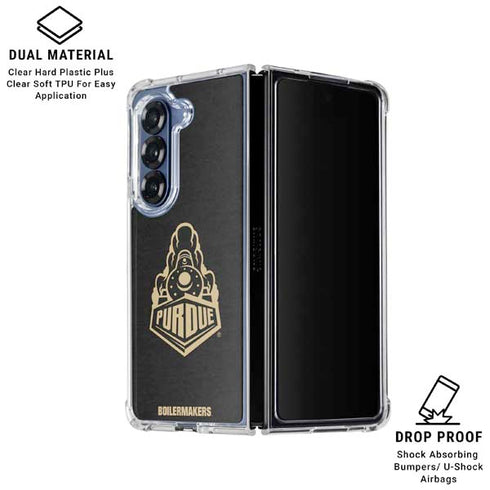 Purdue University Signature Logo Galaxy Z Fold6 Clear Case