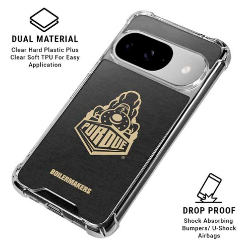 Purdue University Signature Logo Google Pixel 10 Clear Case