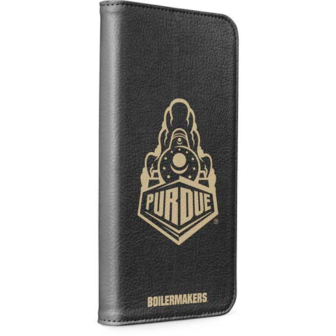 Purdue University Signature Logo iPhone 15 Plus Folio Case