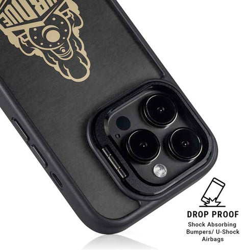 Purdue University Signature Logo iPhone 15 Pro Kickstand Case