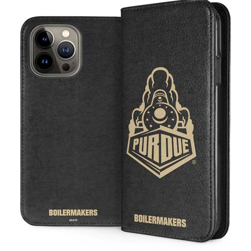 Purdue University Signature Logo iPhone 15 Pro Max Folio Case