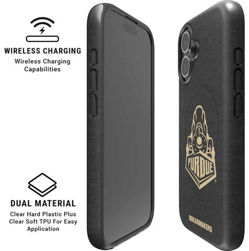 Purdue University Signature Logo iPhone 16 Magsafe Impact Case