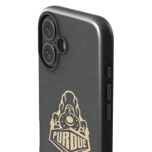 Purdue University Signature Logo iPhone 16 Plus Impact Case