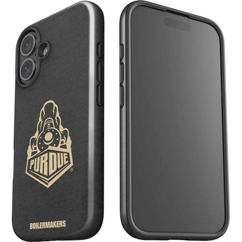 Purdue University Signature Logo iPhone 16 Plus Impact Case