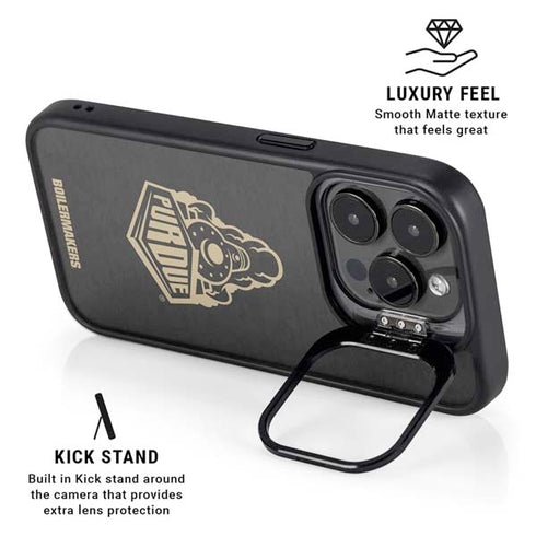 Purdue University Signature Logo iPhone 16 Pro Kickstand Case