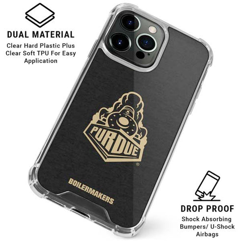 Purdue University Signature Logo iPhone 16 Pro Max Clear Case