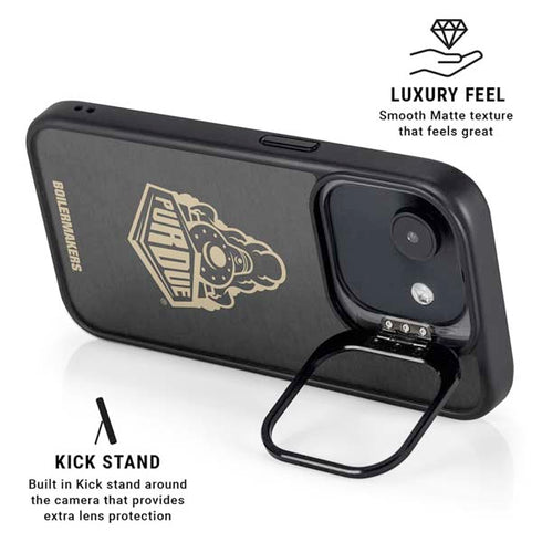 Purdue University Signature Logo iPhone 16e Kickstand Case