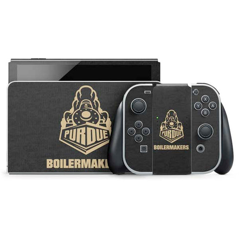 Purdue University Signature Logo Nintendo Skins
