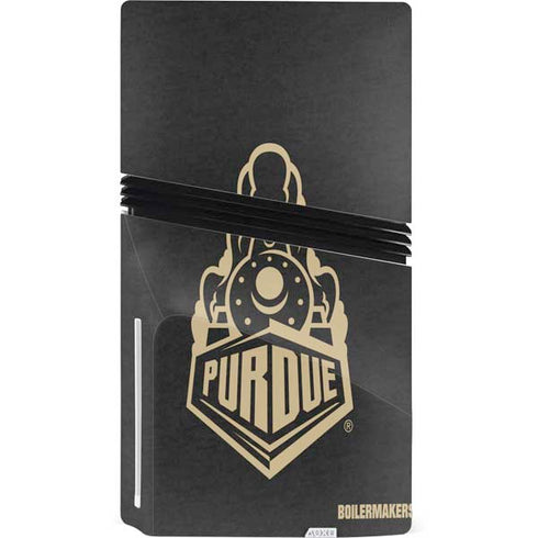 Purdue University Signature Logo PS5 Pro Disk Console Skin