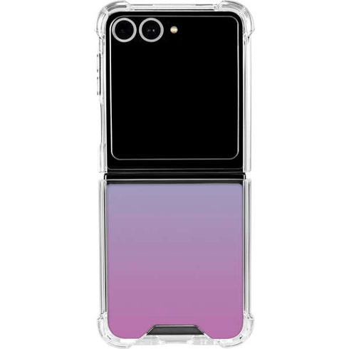 Purple and Blue Ombre Galaxy Z Flip7 Clear Case