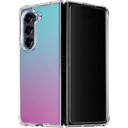 Purple and Blue Ombre Galaxy Z Fold5 5G Clear Case
