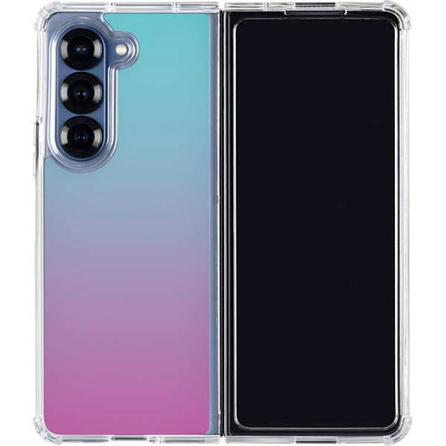 Purple and Blue Ombre Galaxy Z Fold6 Clear Case