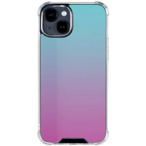 Purple and Blue Ombre iPhone 15 Clear Case