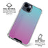 Purple and Blue Ombre iPhone 15 Clear Case