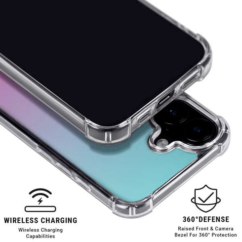 Purple and Blue Ombre iPhone 16 Plus Clear Case