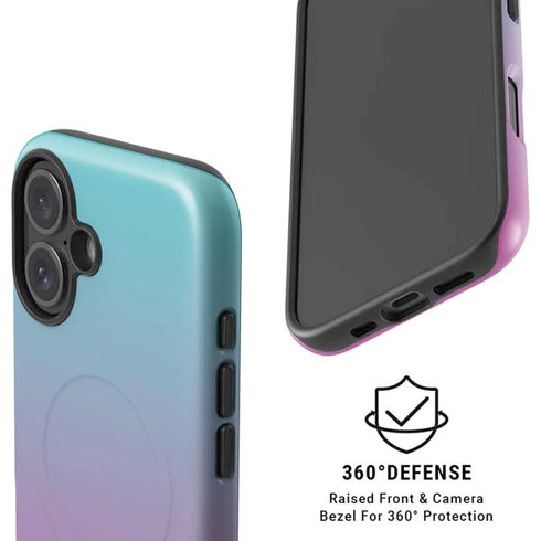 Purple and Blue Ombre iPhone 16 Plus Magsafe Impact Case