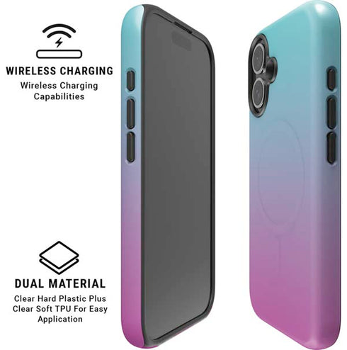 Purple and Blue Ombre iPhone 16 Plus Magsafe Impact Case
