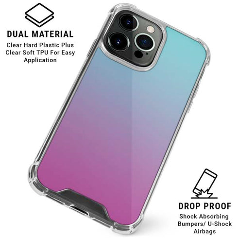 Purple and Blue Ombre iPhone 16 Pro Clear Case