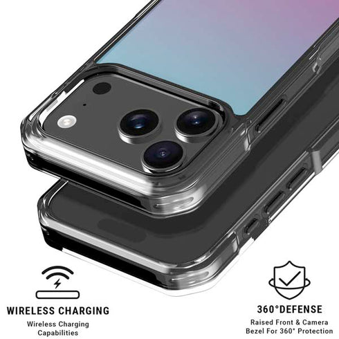 Purple and Blue Ombre iPhone 18 Pro Clear Case