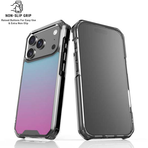 Purple and Blue Ombre iPhone 18 Pro Clear Case