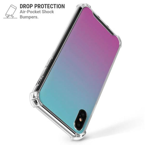 Purple and Blue Ombre iPhone X/XS Clear Case